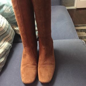 Talbots suede tall wedge boots - Size 6.  Full inside zipper.